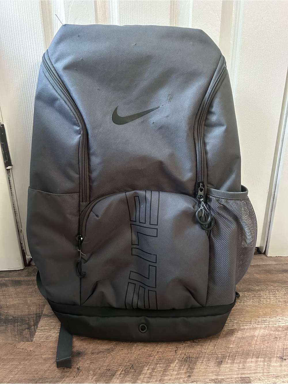 Nike Gray and Black Elite Sport Backpack